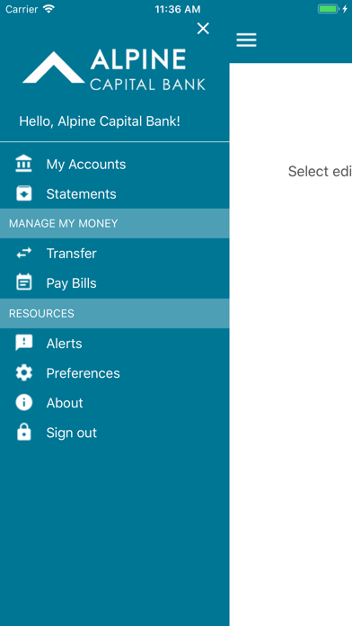 Alpine Capital Bank Screenshot