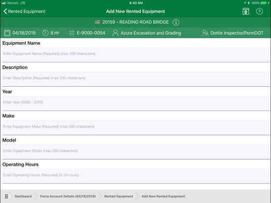 PennDOT - MCFA iPad screenshot