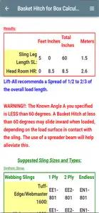 Lift-All Sling Calculator screenshot #2 for iPhone