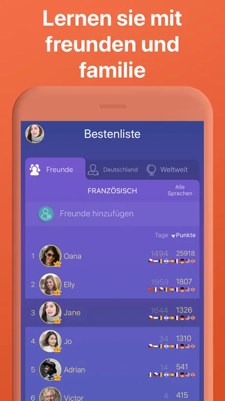 Französisch lernen – Mondly