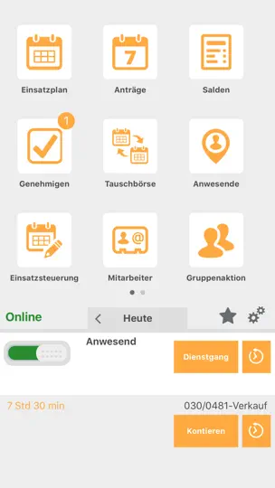 Screenshot von ATOSS Workforce Management auf dem iPhone 1