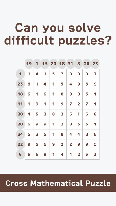 Cross Mathematical Puzzle Screenshot