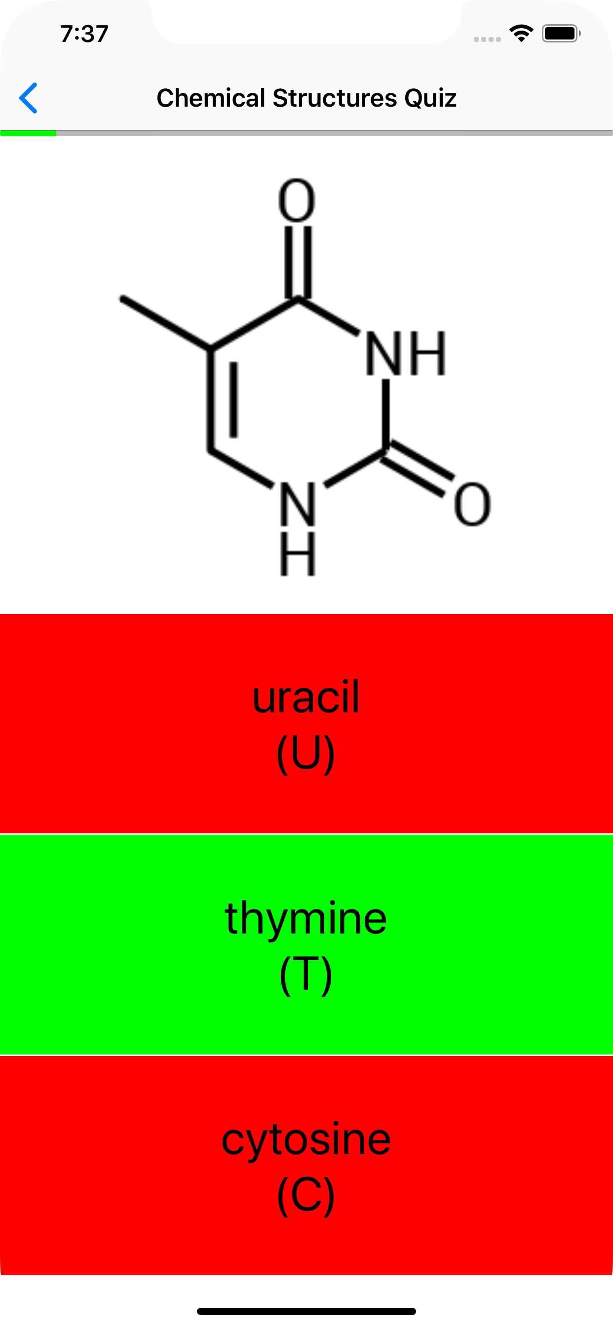 Chemical Structures Quiz