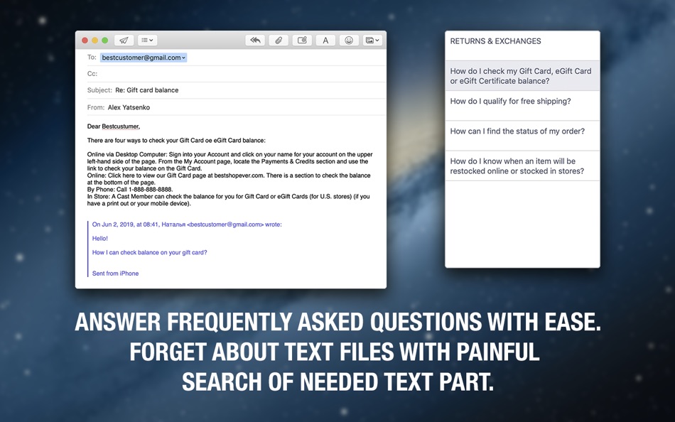#1. Chat assistant (macOS) 由: Oleksandr Yatsenko