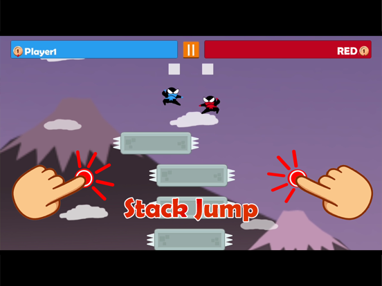 Jumping Ninja Party 2 Player iPad screenshot 6 - Games app
