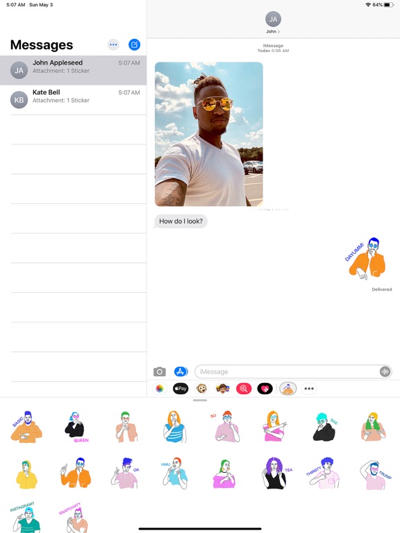 Urban ASL Stickers iPad screenshot 4 - Stickers app