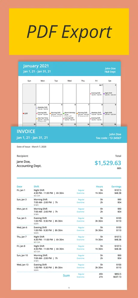 Shiftify - Shift Work Calendar