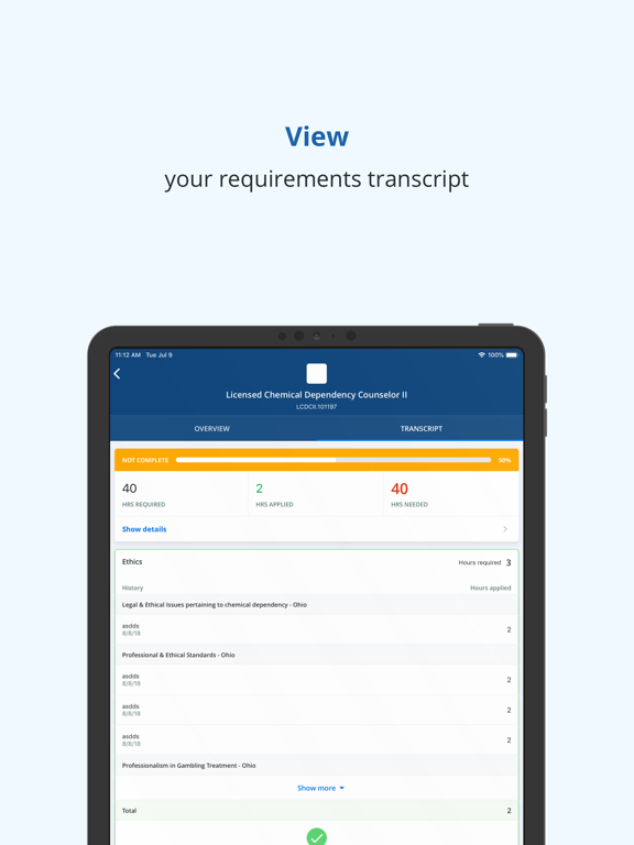 CE Broker iPad screenshot 5 - Education app