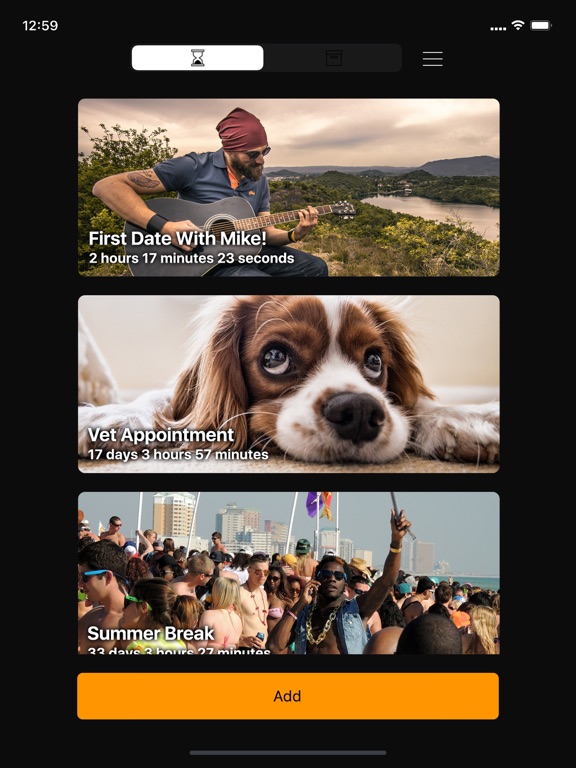 Countdown Timer 2020 iPad screenshot 6 - Productivity app