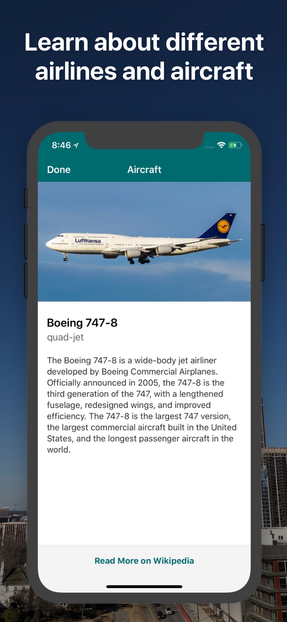 Screenshot do app AR Planes: Airplane Tracker