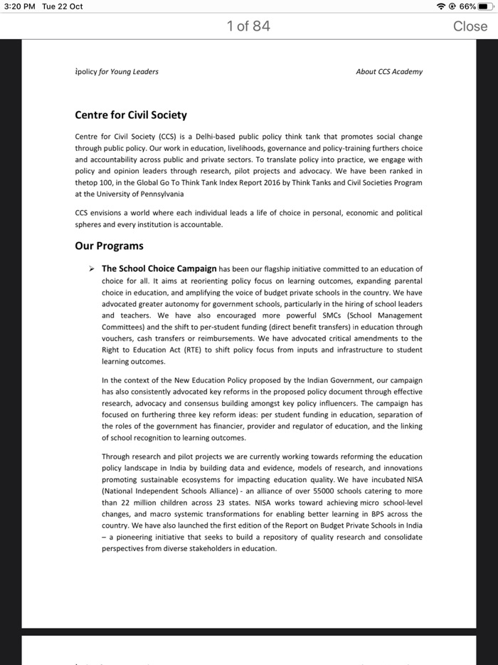 CENTRE FOR CIVIL SOCIETY