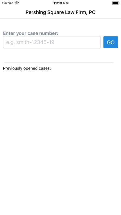 Case Access Screenshot