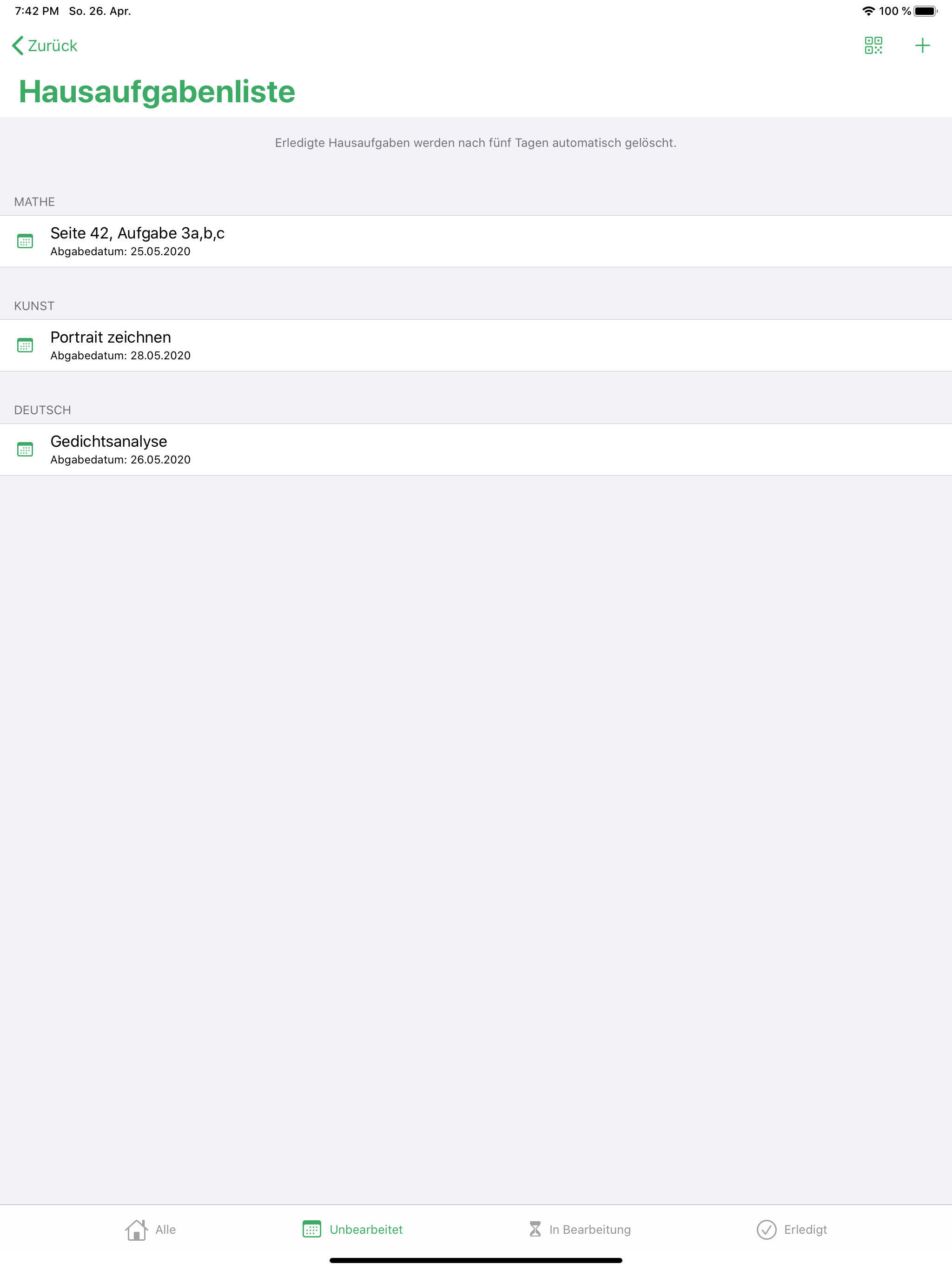 Hausaufgaben Control screenshot 14