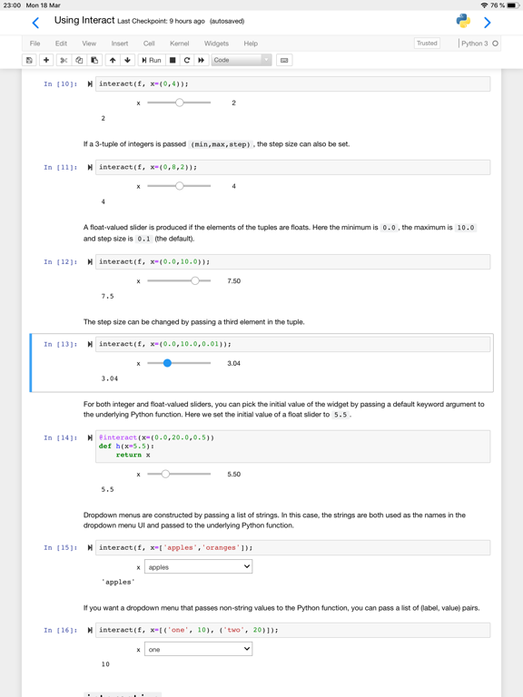 Carnets - Jupyter iPad screenshot 5 - Developer Tools app