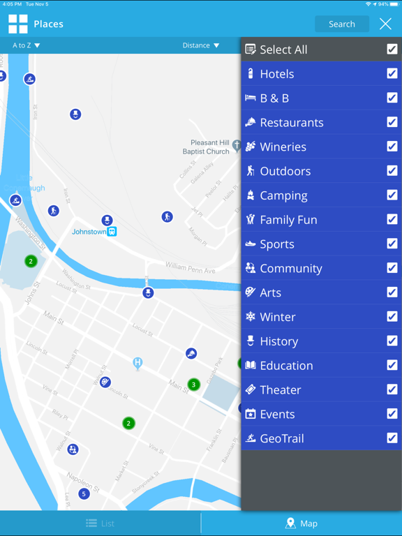 Visit Johnstown, PA! iPad screenshot 4 - Travel app