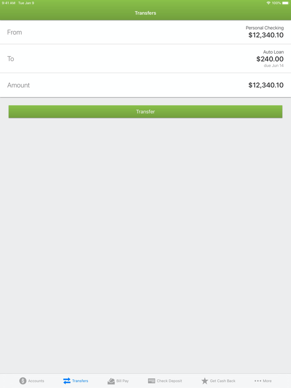 WESTconsin Credit Union iPad screenshot 4 - Finance app