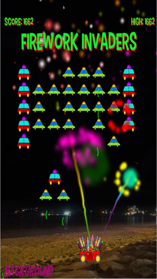 #1. Firework Invaders (iOS) 由: Galatic Droids
