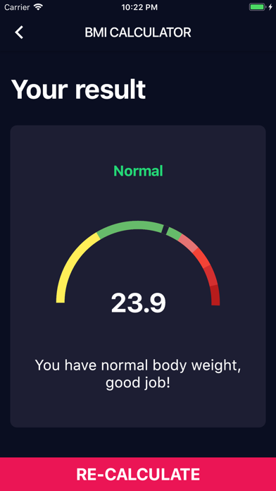 Screenshot #2 pour Healthy - BMI Calculator