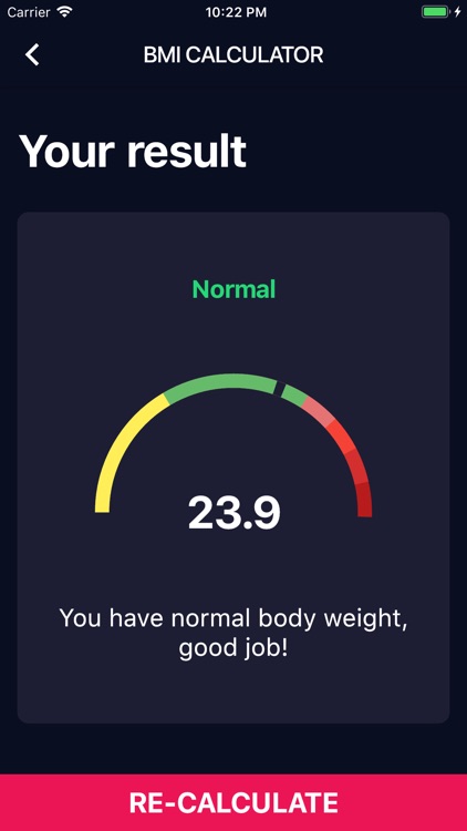 Healthy - BMI Calculator