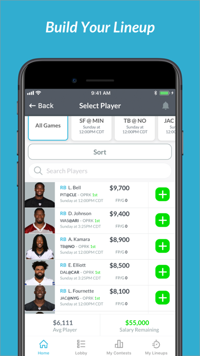 Fanball:  Daily Fantasy Sports Screenshot