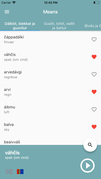 Mearra - Samisk Sjøterminologi Screenshot