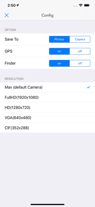 Screenshot of Capera  (HD camera)