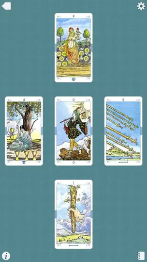 Capture d'écran de Universal Tarot sur iPhone 5
