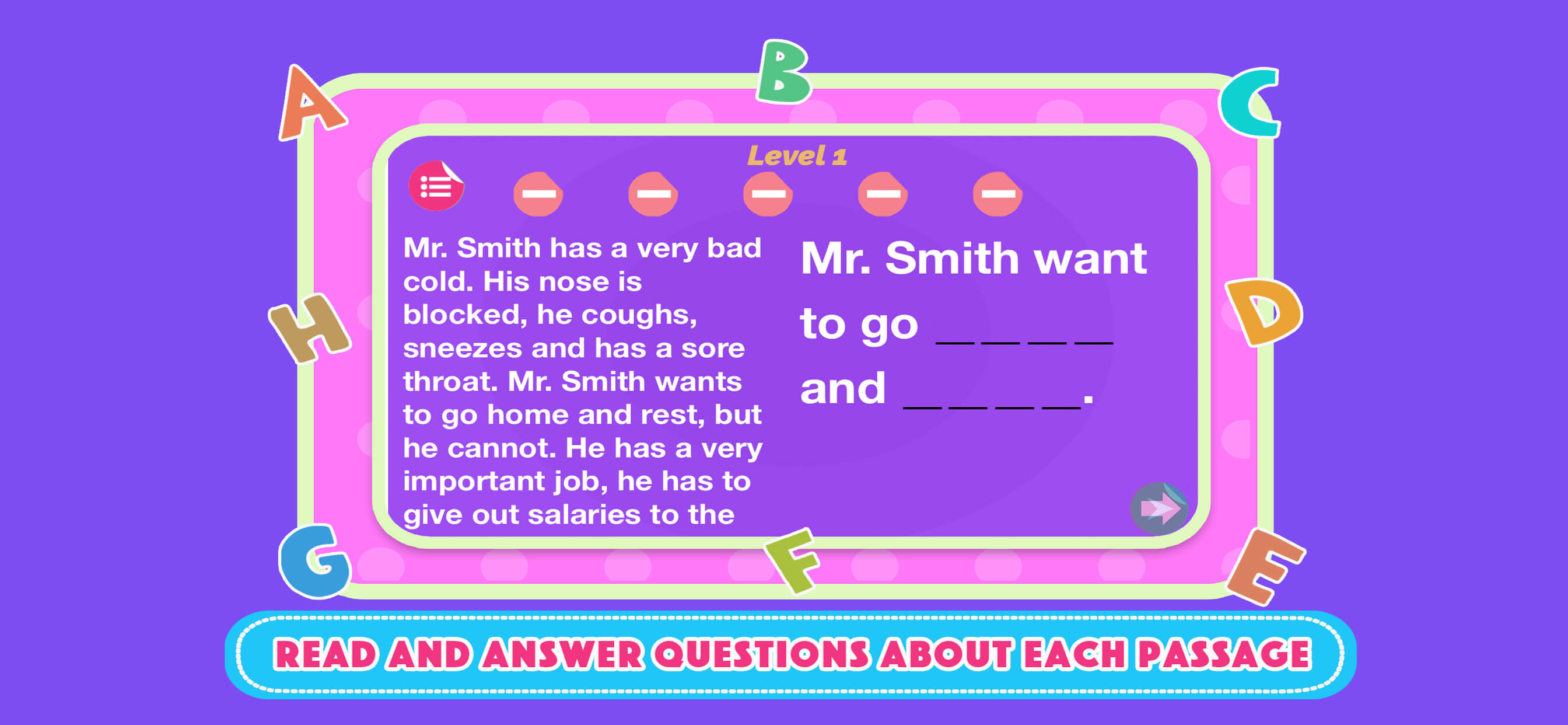 English Comprehension App Kids