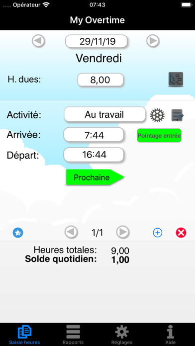 Screenshot #2 pour My Overtime IAP