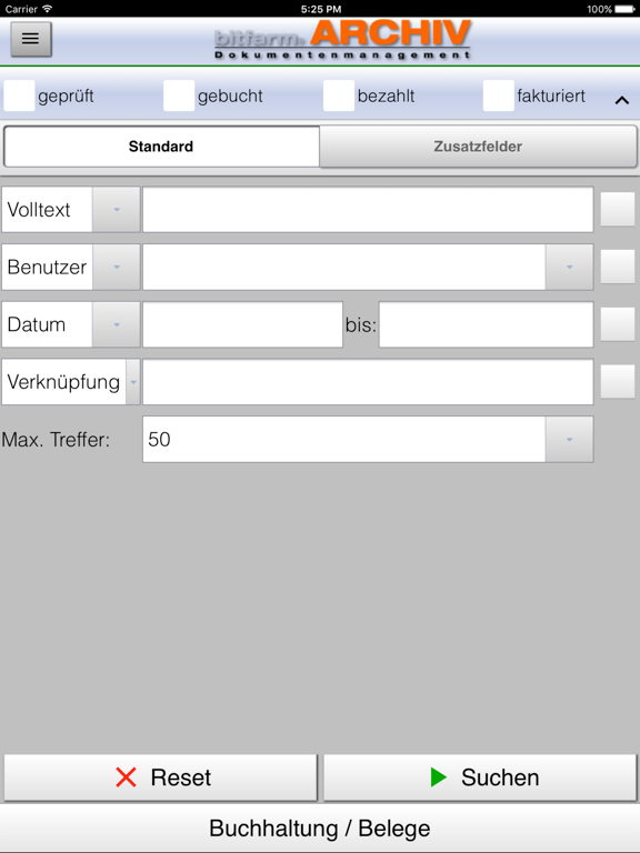 bitfarm-Archiv mobile iPad screenshot