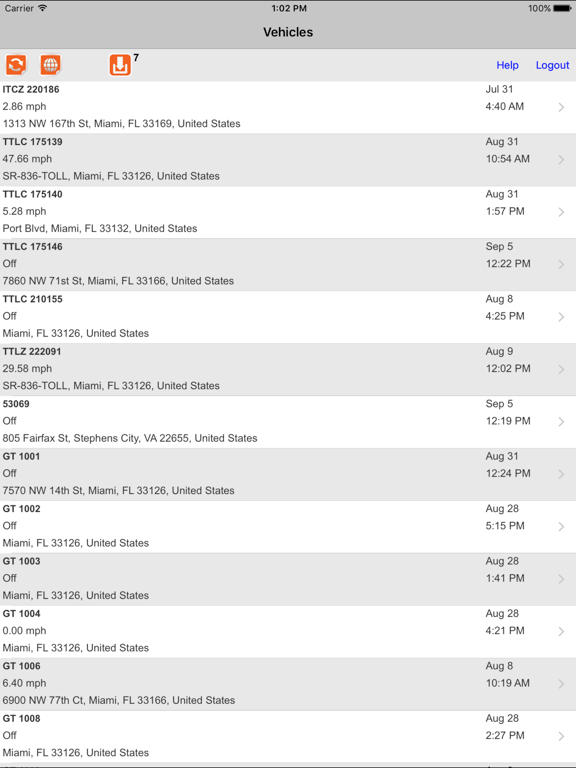 TopTracking Mobile iPad screenshot 1 - Productivity app