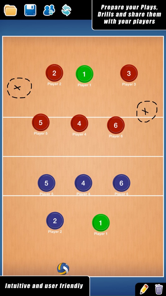 Coach Tactic Board: Volley - 4.1 - (iOS)