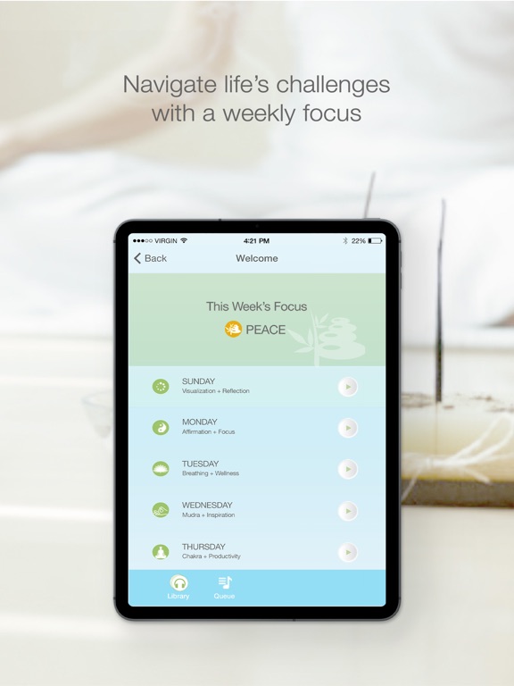 Sip and Om Meditation iPad screenshot 5 - Health & Fitness app