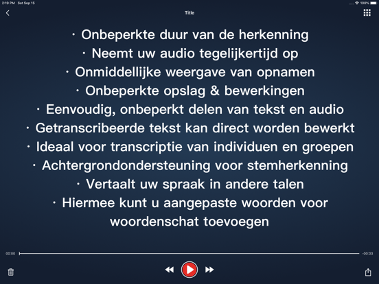 Stem dicteren- Speechy Lite iPad app afbeelding 2