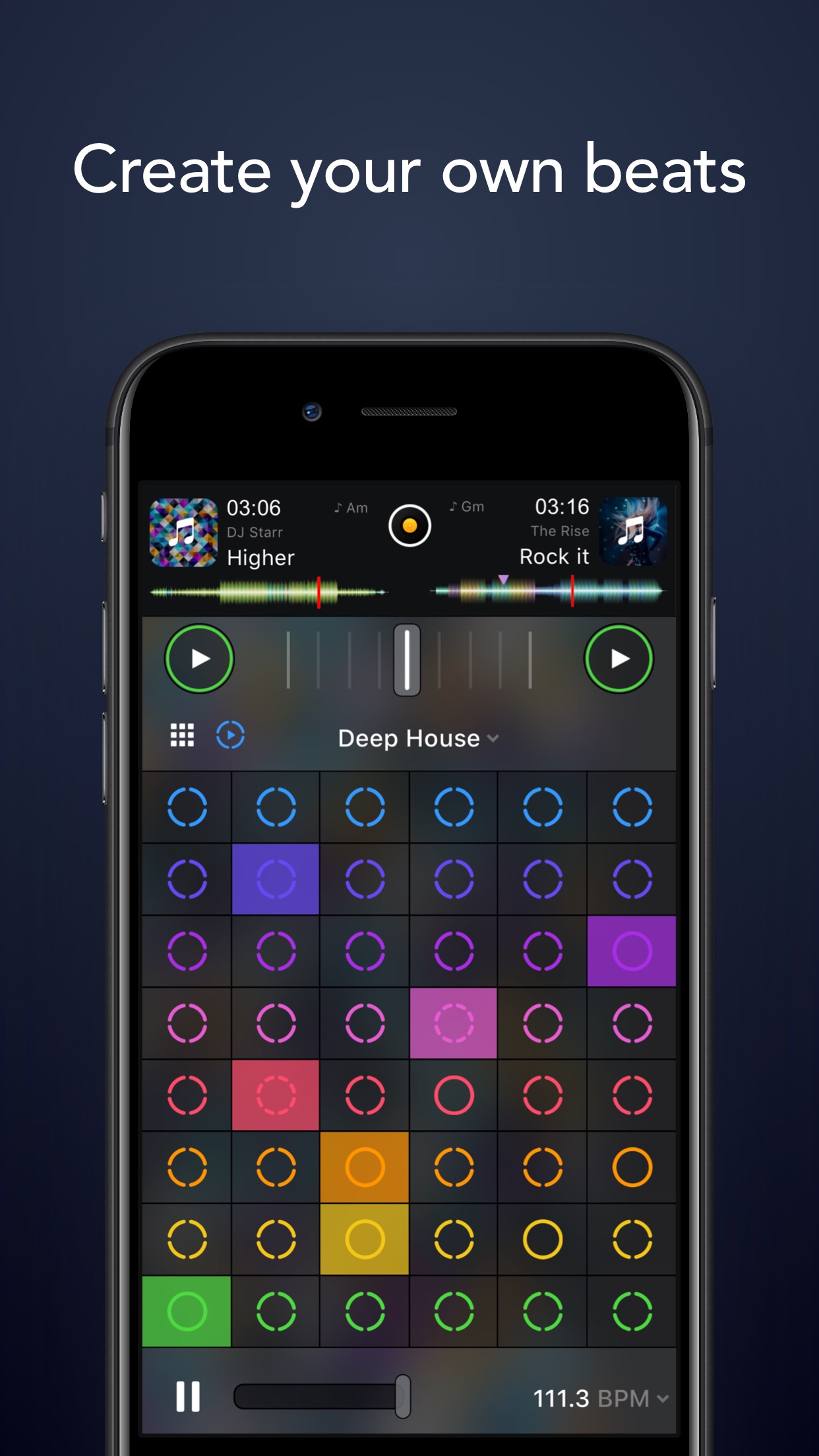 Screenshot do app djay - DJ App & AI Mixer