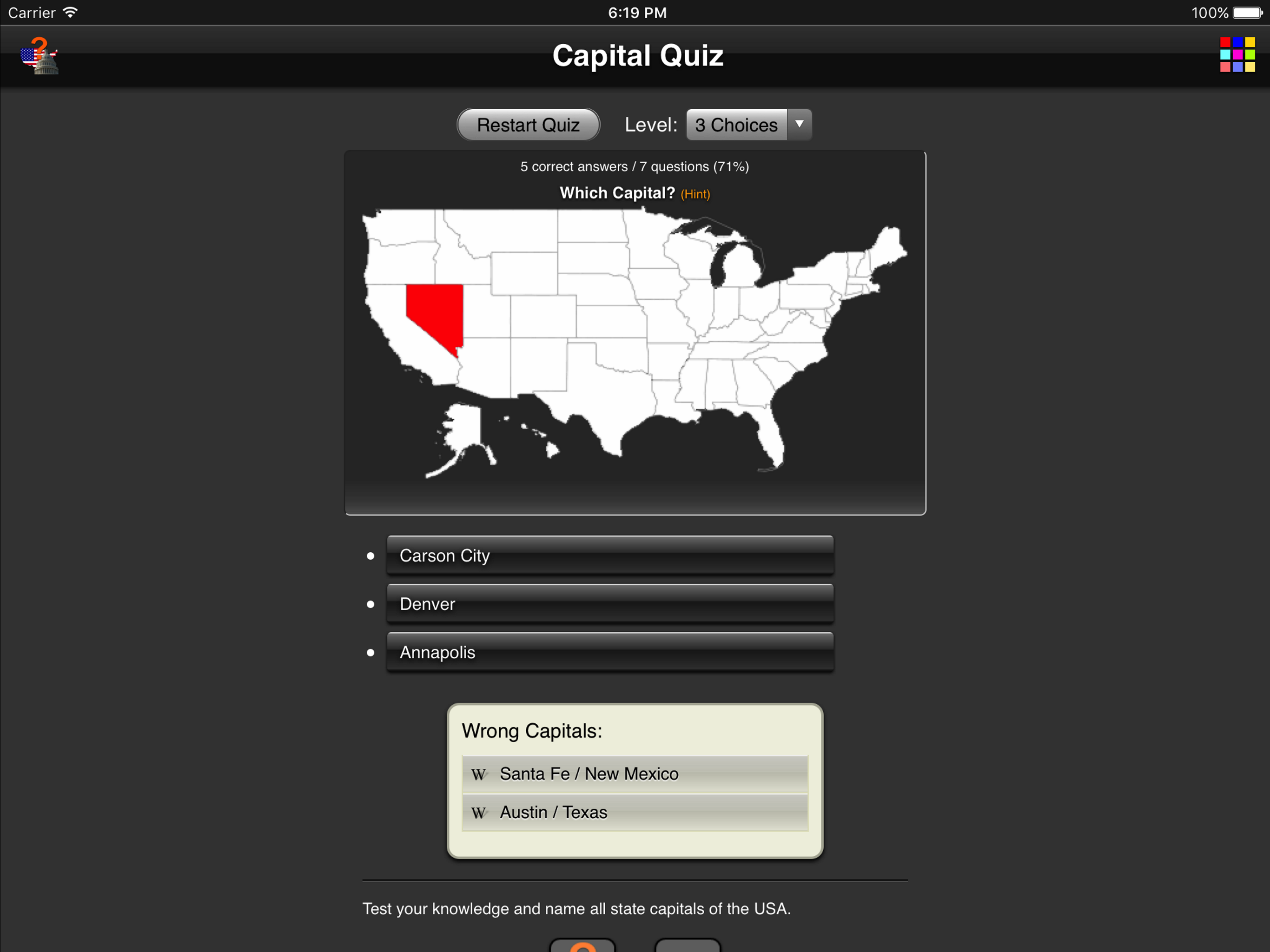 Capital Quiz screenshot 7
