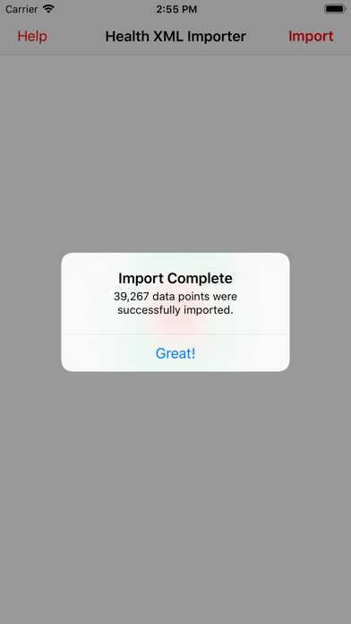 Health Data Importer Screenshot