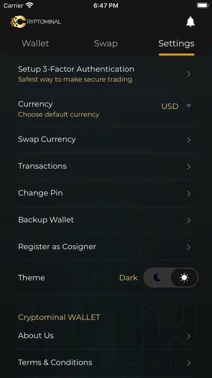 Cryptominal Wallet