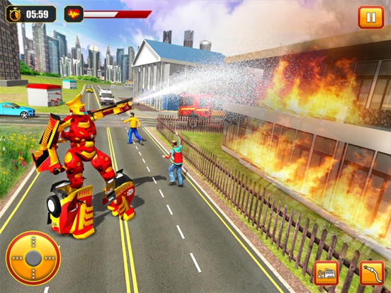 Robot Fire Truck Driver iPad screenshot