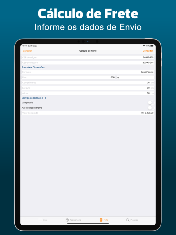 Rastreio de Encomendas iPad screenshot 3 - Utilities app