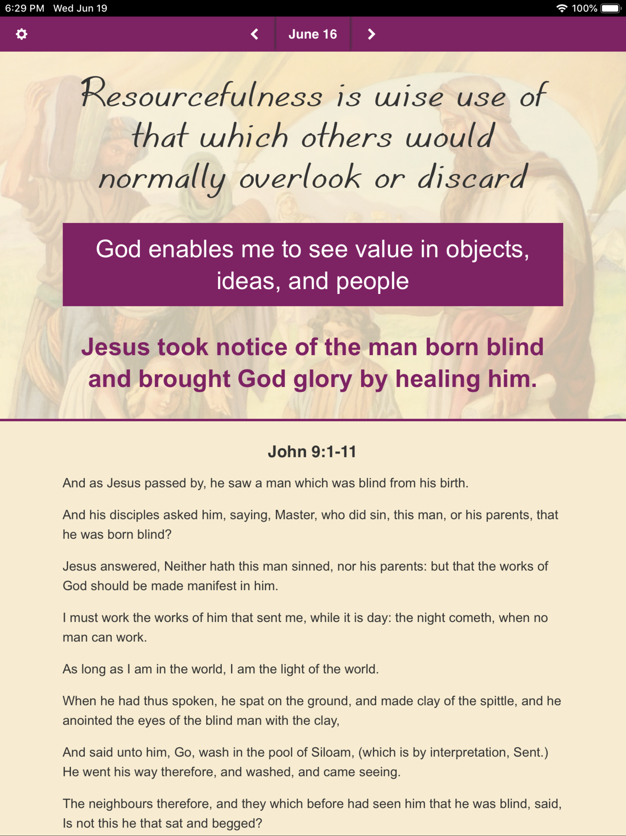 Biblical Character Calendar