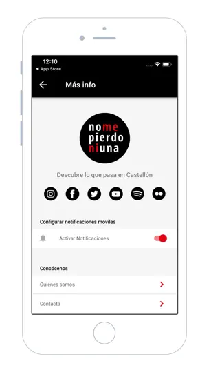 Captura de pantalla de Nomepierdoniuna en iPhone 4