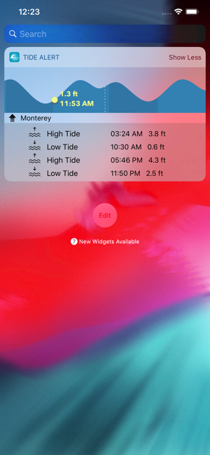 Tide Chart Widget