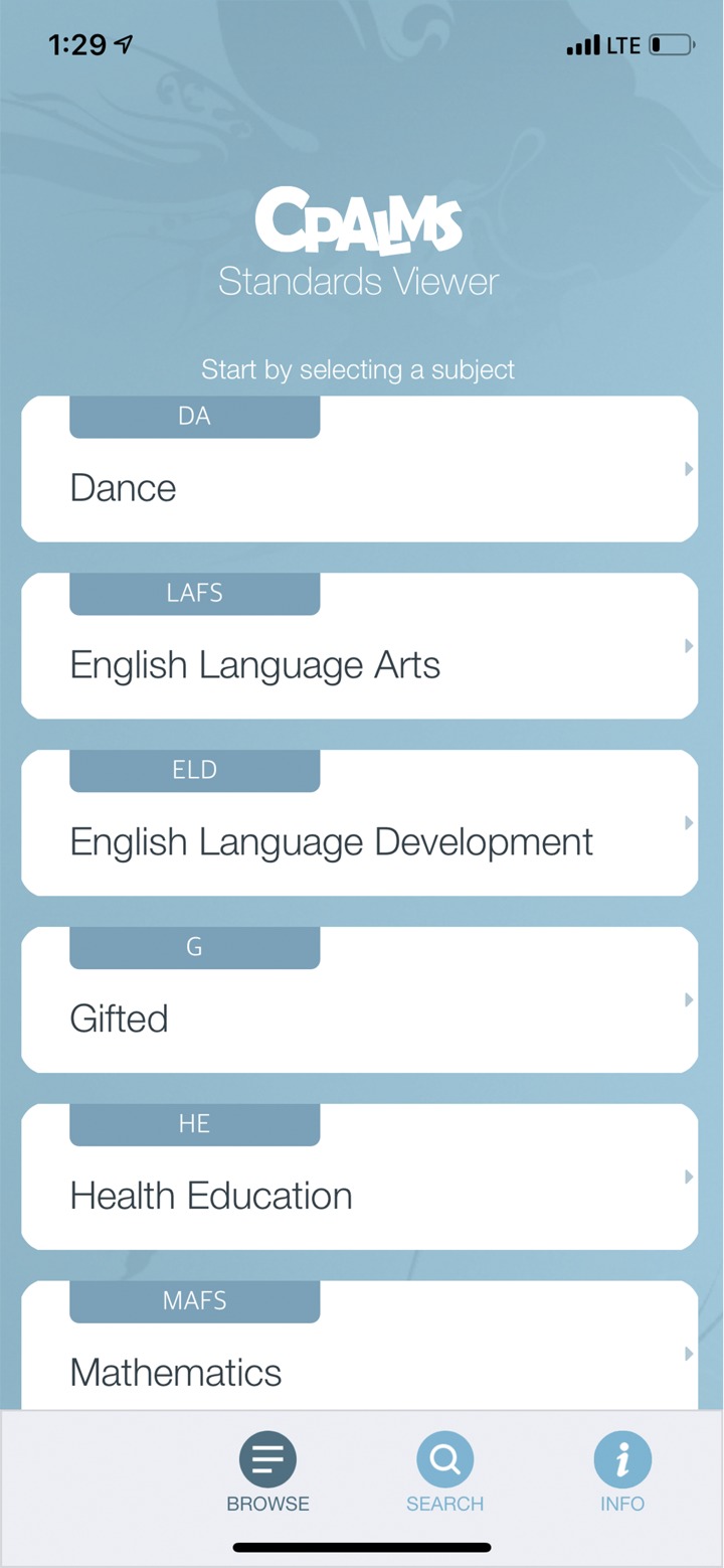 CPALMS Standards Viewer Info on United States App Store - App Marketing ...