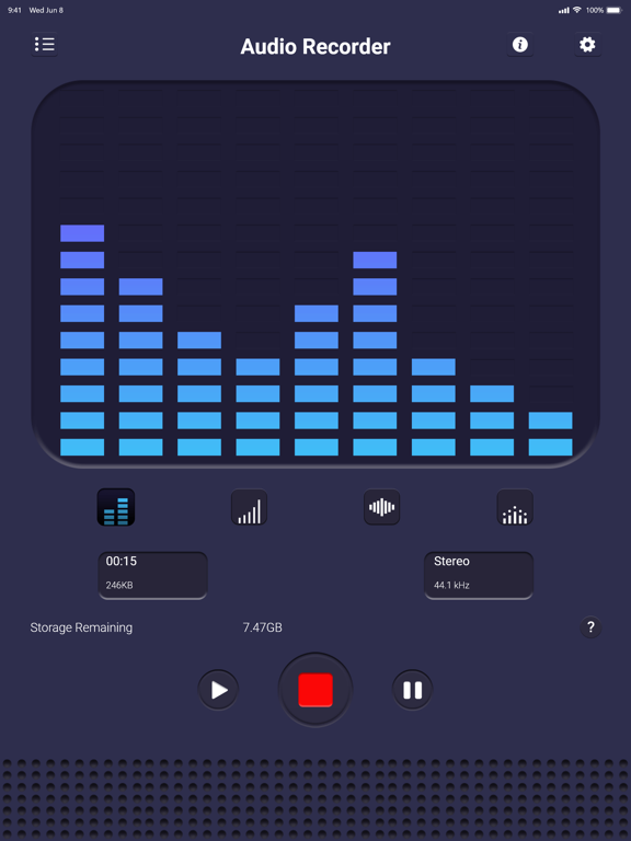Voice recorder: Audio editor iPad screenshot 9 - Utilities app