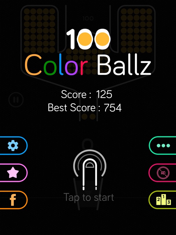 100 Color Ballz Single Tap iPad screenshot