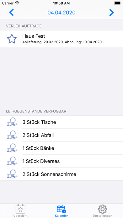 VerleihApp screenshot 2