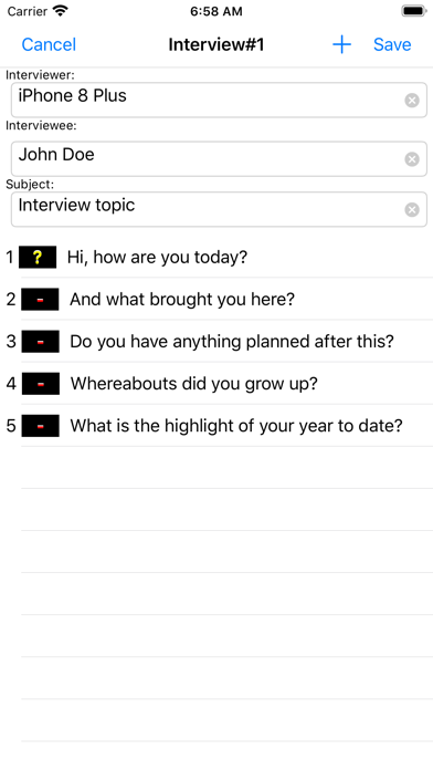 Our Interview screenshot