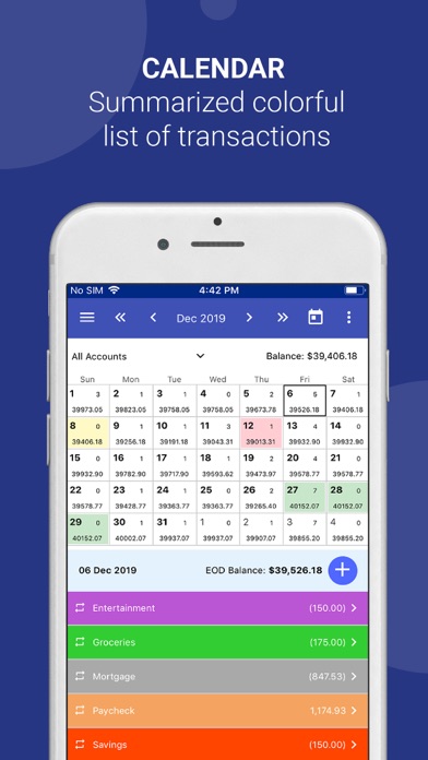 CalendarBudget Money Manager Screenshot