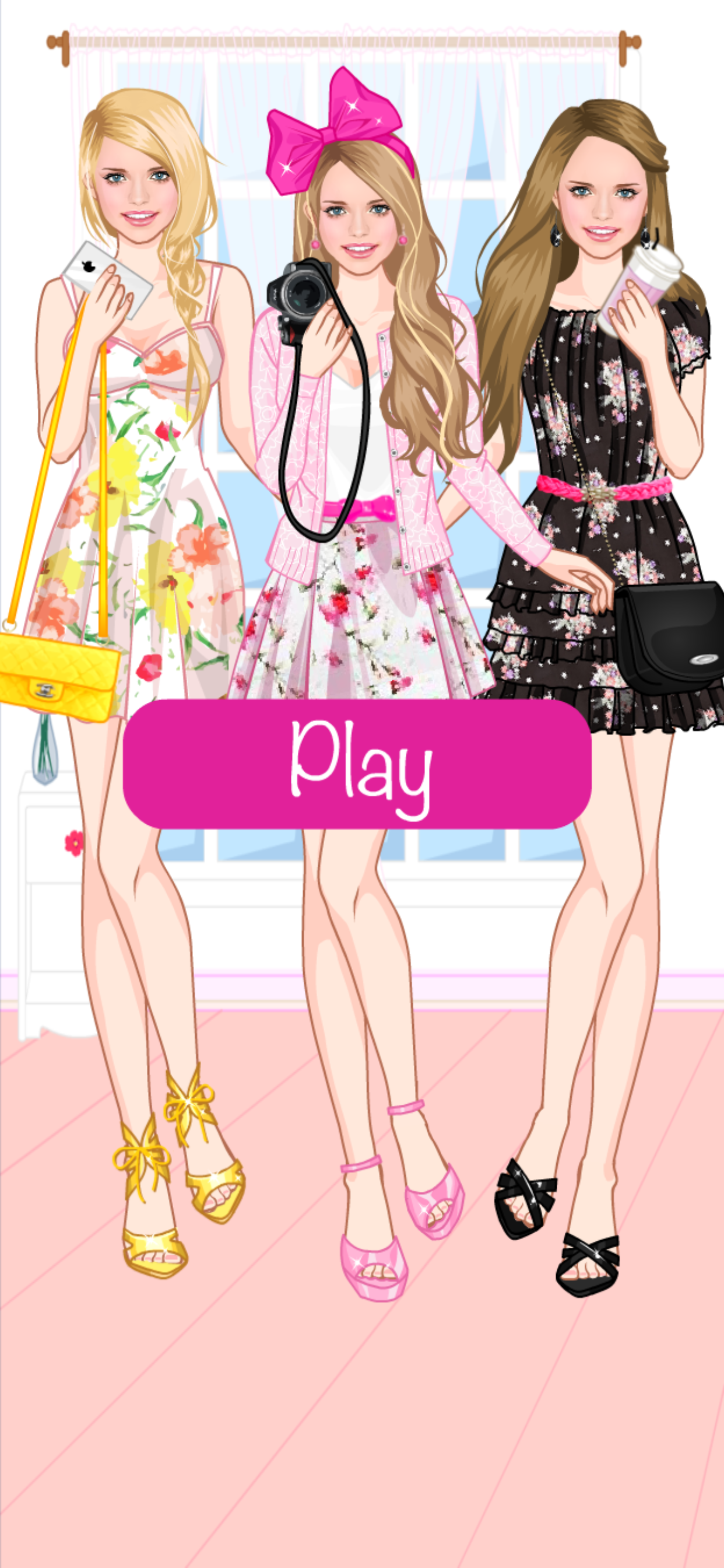 Floral summer dress up game